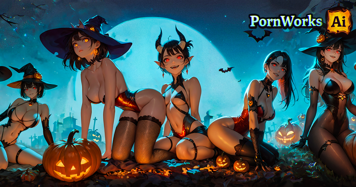 PornWorks Halloween Party: Win Prizes with Anime Desire AI Art!